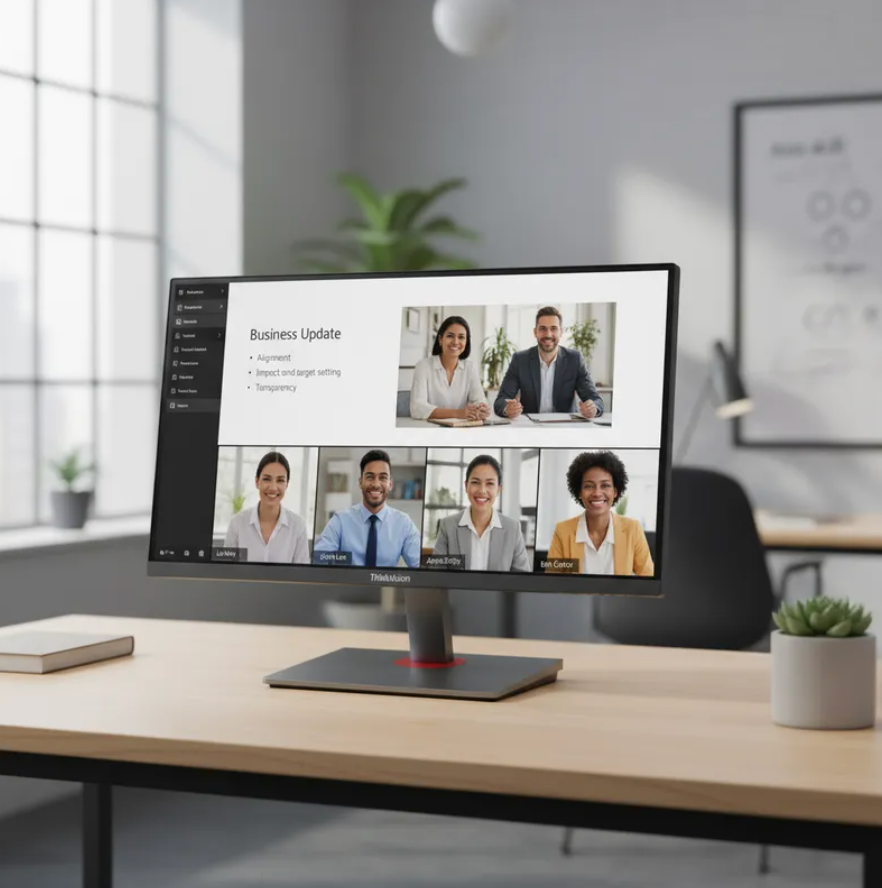 Monitor Lenovo T24v-30 | 24" Class Webcam Full HD|